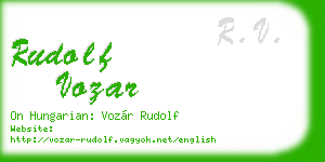 rudolf vozar business card