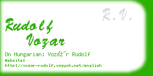 rudolf vozar business card